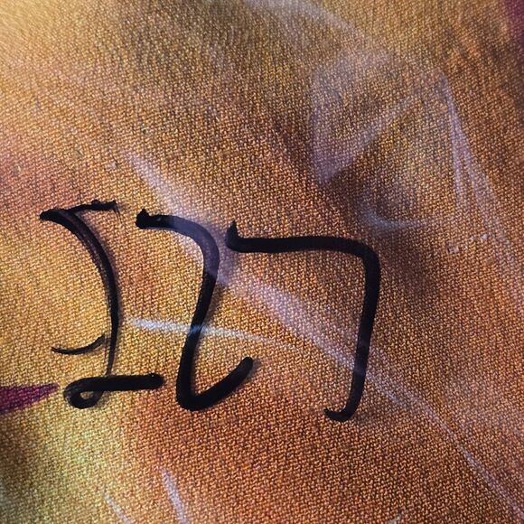 Clio Women's High-Rise Cropped Pants | Orange Floral | Size Medium | Linen Blend - Picture 14 of 14